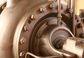 Heavy pumping machinery with motor